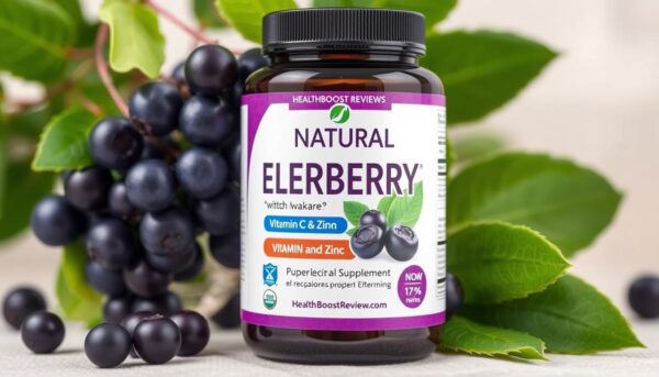 Reseña del Suplemento Natural Elderberry Vitamin C y Zinc de apoyo inmunológico